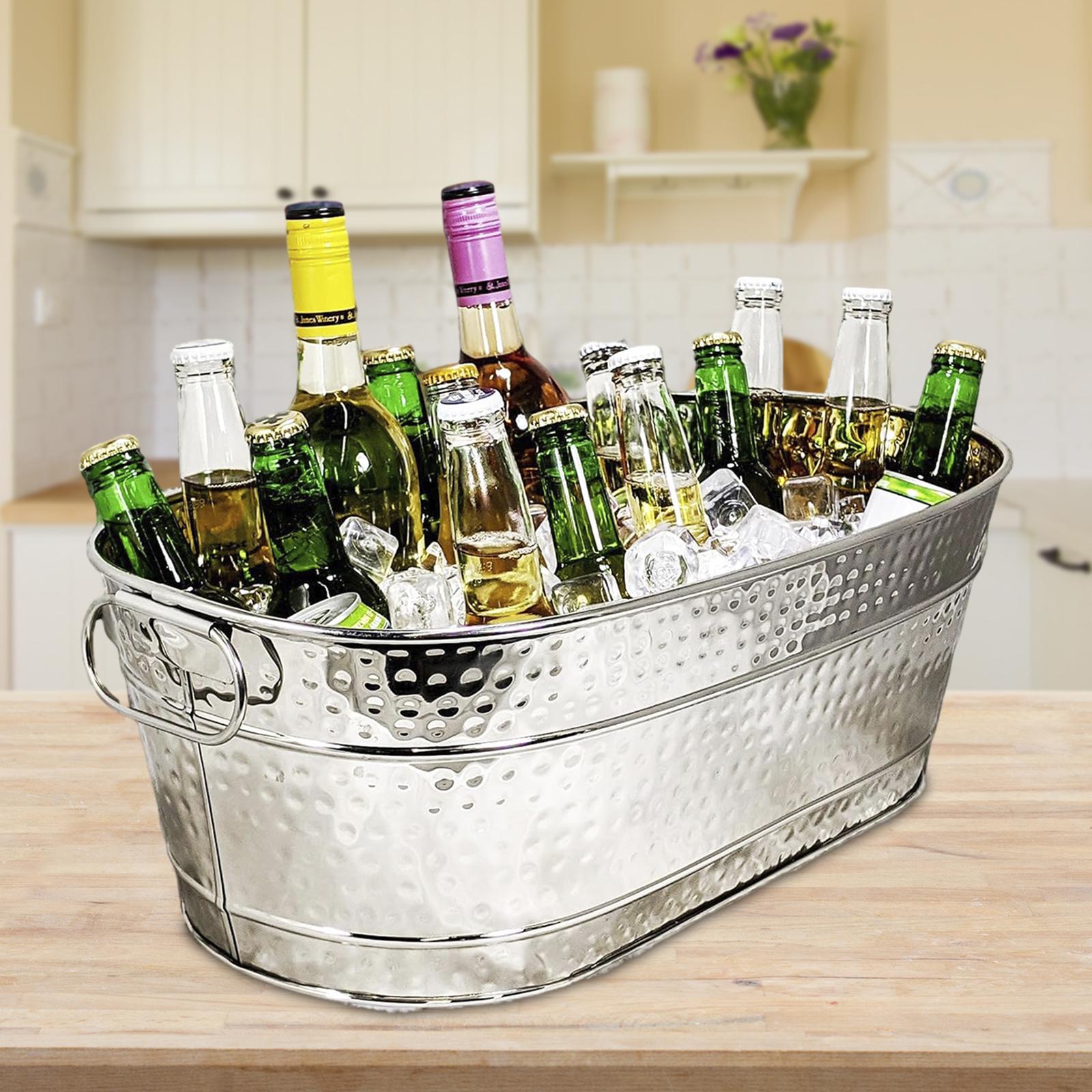 دلو الثلج المجلفن خفيف الوزن ، - مراجعة Wine With Beer Cocktail وسعره